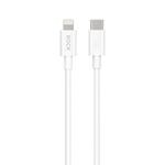 Cavo dati di ricarica rapida USB-C/Type-C da 1 m serie ROCK P8 Prime, interfaccia: PD27W 8 pin (bianco)