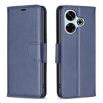 Per Xiaomi Poco M6 4G / Redmi 13 4G Custodia in pelle di agnello con texture in puro colore (blu)