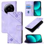 Custodia per telefono in pelle goffrata Ultra Skin Feel per Xiaomi 13 (viola chiaro)