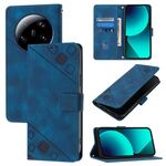 Custodia per telefono in pelle goffrata Ultra Skin Feel per Xiaomi 13 (blu)