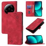 Custodia per telefono in pelle goffrata Ultra Skin Feel per Xiaomi 13 (rossa)