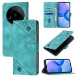 Per Xiaomi 14 Custodia per telefono in pelle goffrata Ultra Skin Feel (verde)