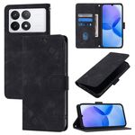 Per Xiaomi Redmi K70 / K70 Pro Custodia per telefono in pelle goffrata Skin Feel (nera)