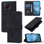 Custodia per telefono in pelle goffrata Skin Feel per Asus ROG Phone 8 (nera)