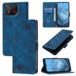 Custodia per telefono in pelle goffrata Skin Feel per Asus ROG Phone 8 (blu)