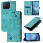 Custodia per telefono in pelle goffrata Skin Feel per Asus ROG Phone 8 (verde)