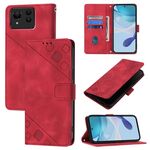 Custodia per telefono in pelle goffrata Ultra Skin Feel per Asus Zenfone 11 (rossa)