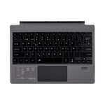 1089DC-ES Tastiera magnetica Bluetooth 3.0 retroilluminata spagnola per Microsoft Surface Pro 7/6/2017/4/3 (grigio)
