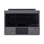 1089DC-PT Tastiera portoghese magnetica retroilluminata Bluetooth 3.0 per Microsoft Surface Pro 7/6/2017/4/3 (grigio)