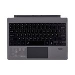 1089DC-RU Tastiera magnetica Bluetooth 3.0 retroilluminata russa per Microsoft Surface Pro 7/6/2017/4/3 (grigio)