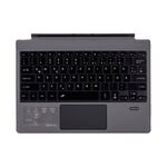 1089DC-DE Tastiera tedesca retroilluminata magnetica Bluetooth 3.0 per Microsoft Surface Pro 7/6/2017/4/3 (grigio)