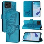 Custodia per telefono in pelle farfalla ultra goffrata per Asus Zenfone 11 (blu)