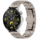 Cinturino per orologio in lega di titanio con fibbia a farfalla da 22 mm (grigio)
