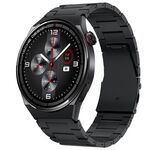 Cinturino per orologio in lega di titanio con fibbia magnetica a tre sfere da 22 mm (nero)