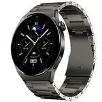 Cinturino per orologio in lega di titanio con fibbia magnetica a tre sfere da 22 mm (grigio)