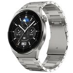 Cinturino per orologio in lega di titanio con fibbia magnetica a tre perline da 22 mm (argento)