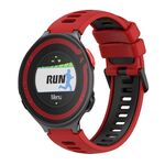 Per cinturino in silicone bicolore Garmin Forerunner 220 (rosso + nero)