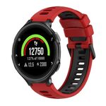 Per cinturino in silicone bicolore Garmin Forerunner 235 (rosso + nero)