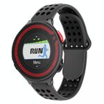 Per Garmin Forerunner 220 cinturino in silicone traspirante perforato bicolore (grigio + nero)