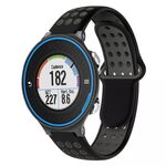 Per Garmin Forerunner 620 cinturino in silicone traspirante perforato bicolore (nero + grigio)