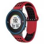 Per Garmin Forerunner 620 cinturino in silicone traspirante perforato bicolore (rosso + nero)