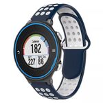 Per Garmin Forerunner 620 cinturino in silicone traspirante perforato bicolore (blu notte + bianco)