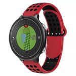 Per Garmin Approach S6 Cinturino in silicone traspirante perforato bicolore (rosso + nero)