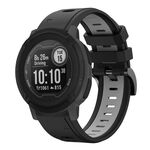 Per Garmin Instinct 22mm Cinturino sportivo in silicone bicolore (nero + grigio)