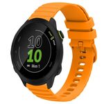 Per Garmin Forerunner 55 Cinturino per orologio in silicone tinta unita con motivo a punti ondulati da 20 mm (giallo)