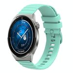 Per Huawei Watch GT3 Pro 46mm 22mm Cinturino in silicone a tinta unita con motivo a punti ondulati (verde acqua)