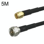 Cavo adattatore coassiale SMA maschio a F TV maschio RG58, lunghezza cavo: 5 m