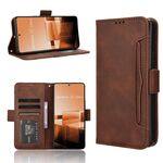 Per Asus Zenfone 11 Ultra Skin Feel Calf Texture Slot per schede Custodia in pelle per telefono (marrone)