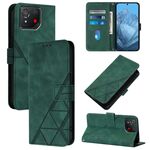 Custodia per cellulare in pelle con custodia a tracolla 3D in rilievo per Asus ROG Phone 8 (verde)
