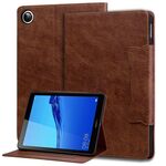 Custodia smart tablet in pelle con fibbia per gatti per Huawei MediaPad M5 Lite da 8,0 pollici (marrone)