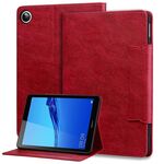 Custodia smart tablet in pelle con fibbia per gatti per Huawei MediaPad M5 Lite da 8,0 pollici (rossa)