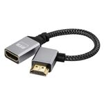 Adattatore TV per computer con cavo di prolunga HDMI maschio a femmina 4K UHD gomito destro, lunghezza: 20 cm