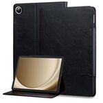 Custodia per tablet in pelle con fibbia per gatti Samsung Galaxy Tab A9+ (nera)