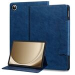 Custodia per tablet in pelle con fibbia per gatti Samsung Galaxy Tab A9 (blu reale)