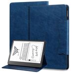 Custodia per tablet in pelle con fibbia per gatti per Amazon Kindle Scribe da 10,2 pollici 2022 (blu reale)