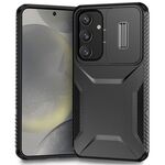 Per Samsung Galaxy S24 5G Custodia per telefono scorrevole Camshield (nero)