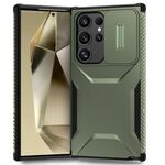 Custodia per telefono scorrevole Camshield per Samsung Galaxy S24 Ultra 5G (verde alpino)
