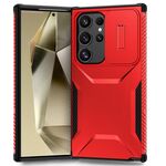 Custodia per telefono scorrevole Camshield per Samsung Galaxy S24 Ultra 5G (rossa)