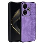 Custodia per telefono con sensazione di pelle in rilievo 3D Global AZNS per Xiaomi Redmi 13 4G (viola)