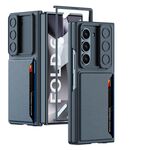 Per Samsung Galaxy Z Fold6 GKK Custodia per telefono con slot per schede con finestra scorrevole ultrasottile integrata (verde)