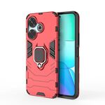 Per Xiaomi Redmi 13 4G / Note 13R Supporto ad anello magnetico per PC + custodia per telefono in TPU (rosso)