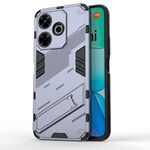 Per Xiaomi Redmi 13 4G Punk Armor 2 in 1 PC + custodia per telefono in TPU con supporto (grigio)