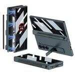 Per Samsung Galaxy Z Fold6 GKK Custodia per telefono pieghevole magnetica integrata anti peep a copertura totale con slot per penna, penna non inclusa (verde)