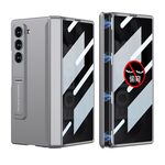 Per Samsung Galaxy Z Fold6 GKK Custodia per cellulare con chiusura magnetica integrata Anti Peep a copertura totale (Grigio)