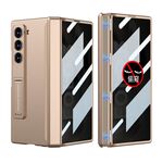 Per Samsung Galaxy Z Fold6 GKK Custodia per telefono con chiusura magnetica integrata Anti Peep a copertura totale (Oro)