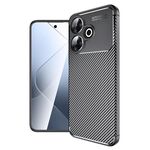 Per Xiaomi Redmi 13 4G Custodia in TPU antiurto con struttura in fibra di carbonio (nera)